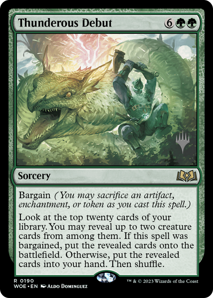 {@R} Thunderous Debut (Promo Pack) [Wilds of Eldraine Promos][PP WOE 190]