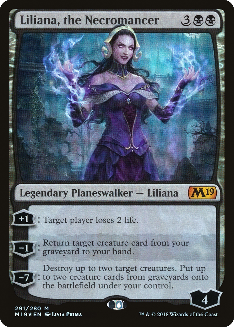 {R} Liliana, the Necromancer [Core Set 2019][M19 291] - Misty Mountain Games