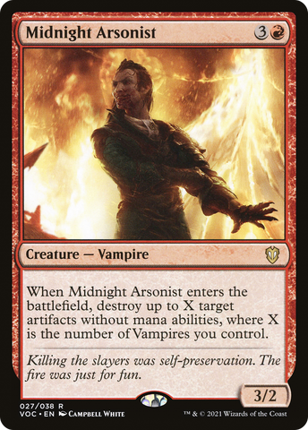 {R} Midnight Arsonist [Innistrad: Crimson Vow Commander][VOC 027]