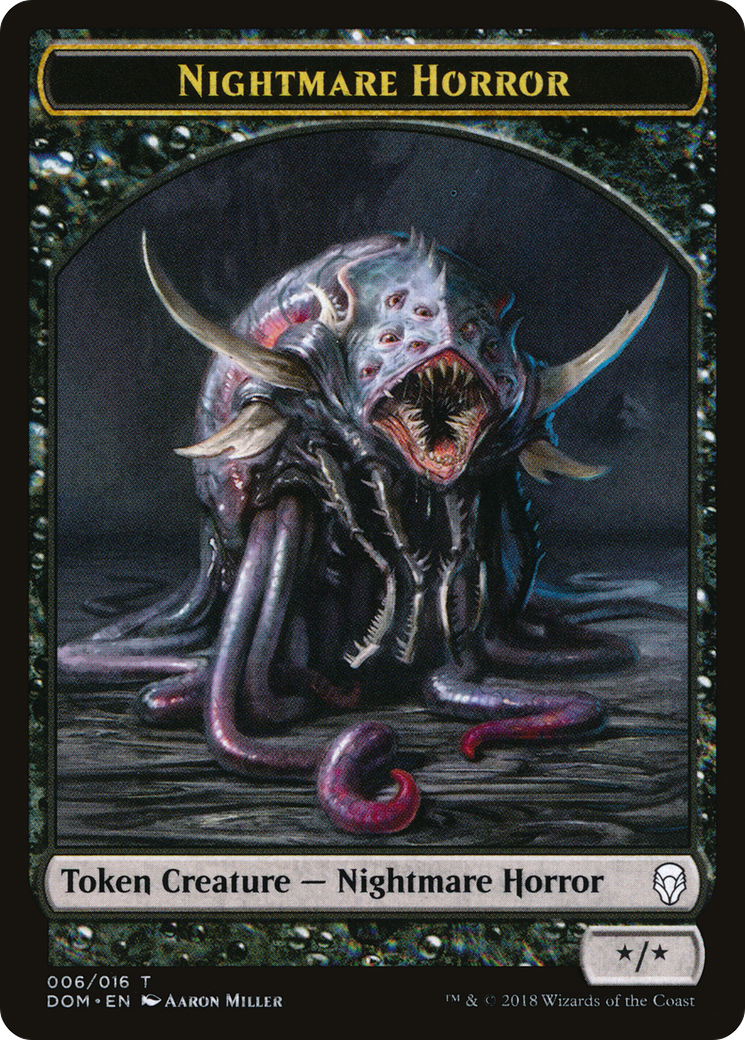 {T} Nightmare Horror Token [Dominaria Tokens][TDOM 006]