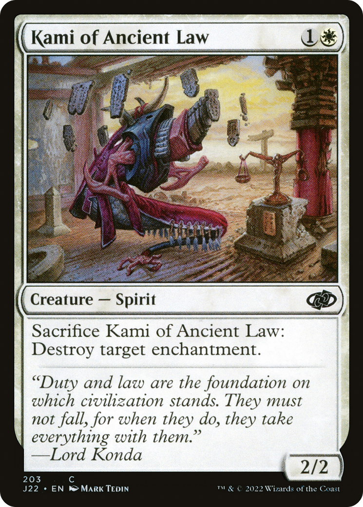 {C} Kami of Ancient Law [Jumpstart 2022][J22 203]