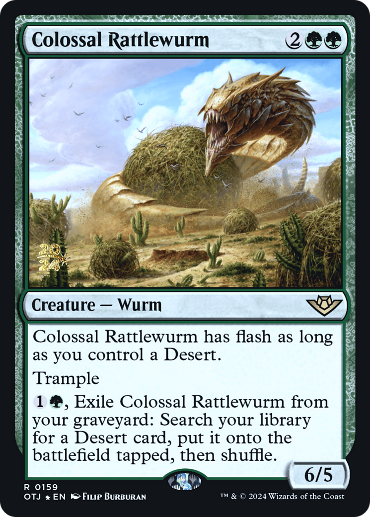 {@R} Colossal Rattlewurm [Outlaws of Thunder Junction Prerelease Promos][PR OTJ 159]