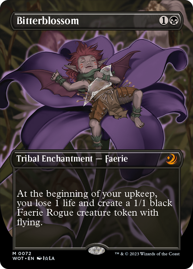 {R} Bitterblossom (Anime Borderless) [Wilds of Eldraine: Enchanting Tales][WOT 072]