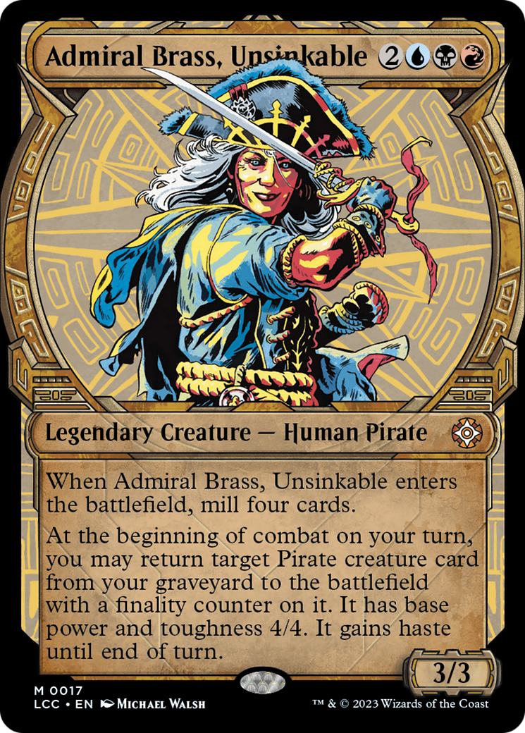 {R} Admiral Brass, Unsinkable (Showcase) [The Lost Caverns of Ixalan Commander][LCC 017]