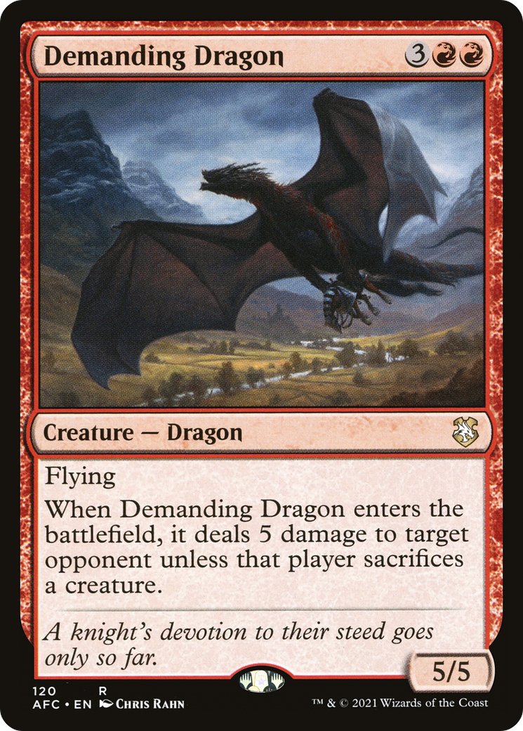 {R} Demanding Dragon [Dungeons & Dragons: Adventures in the Forgotten Realms Commander][AFC 120]