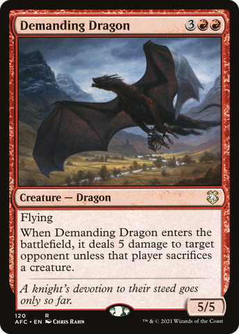 {R} Demanding Dragon [Dungeons & Dragons: Adventures in the Forgotten Realms Commander][AFC 120]