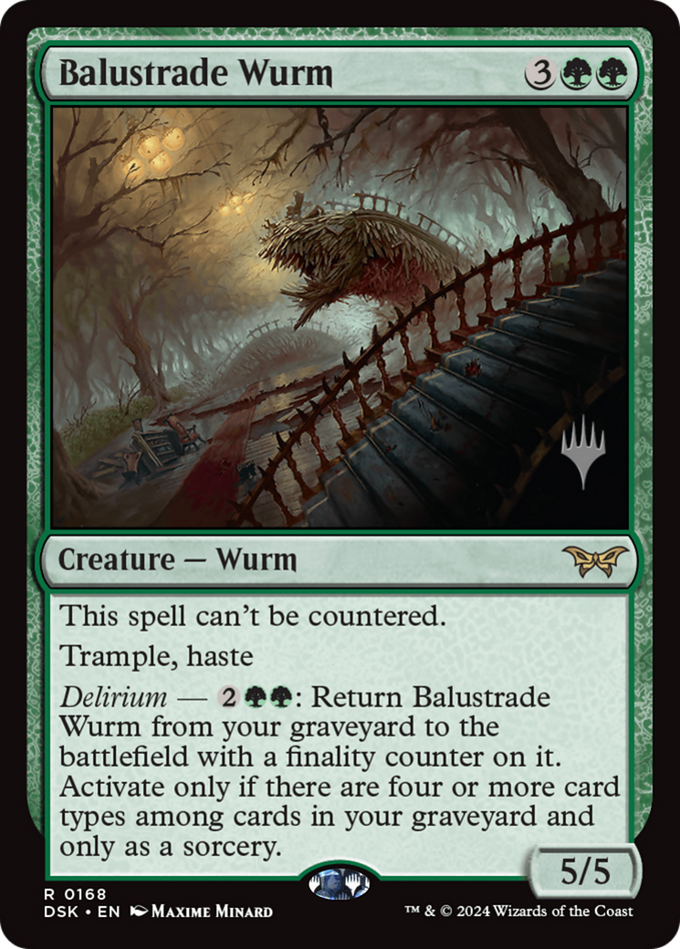 {@R} Balustrade Wurm [Duskmourn: House of Horror Promos][PP DSK 168]