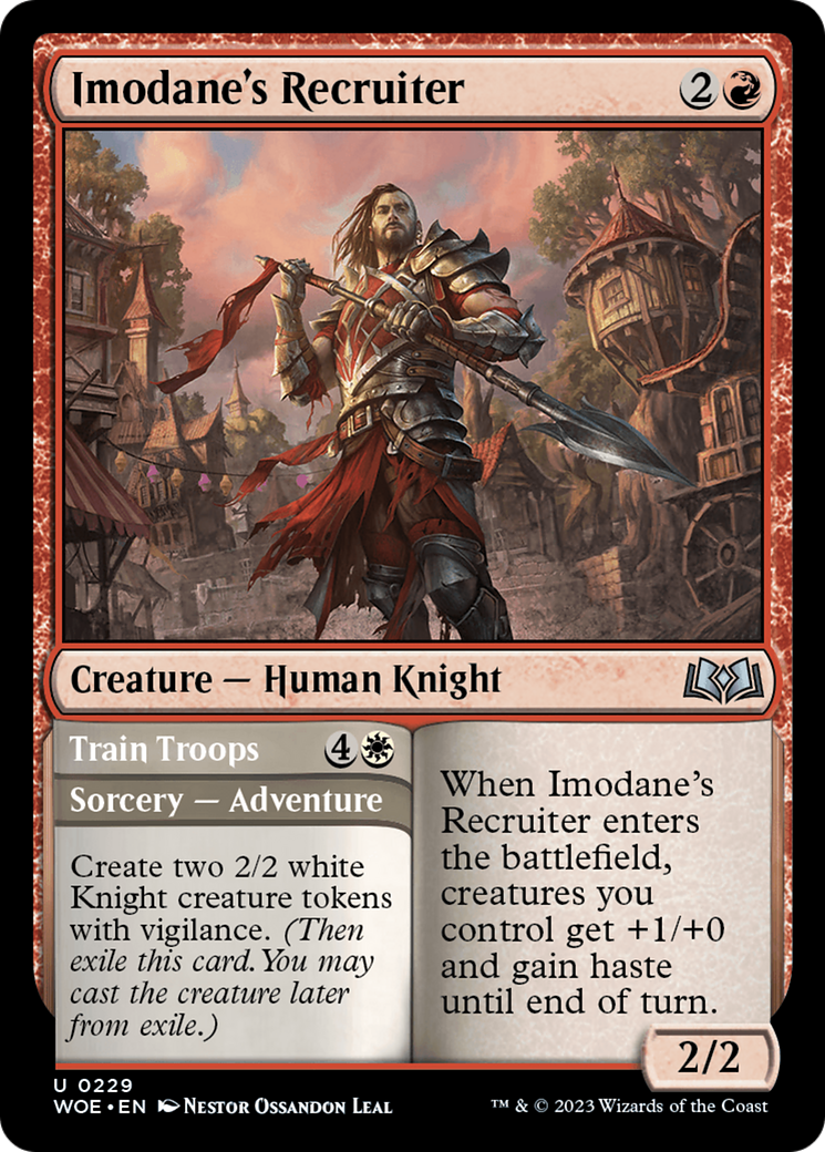 {@C} Imodane's Recruiter // Train Troops [Wilds of Eldraine][WOE 229]