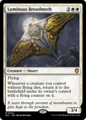 {R} Luminous Broodmoth [Bloomburrow Commander][BLC 144]