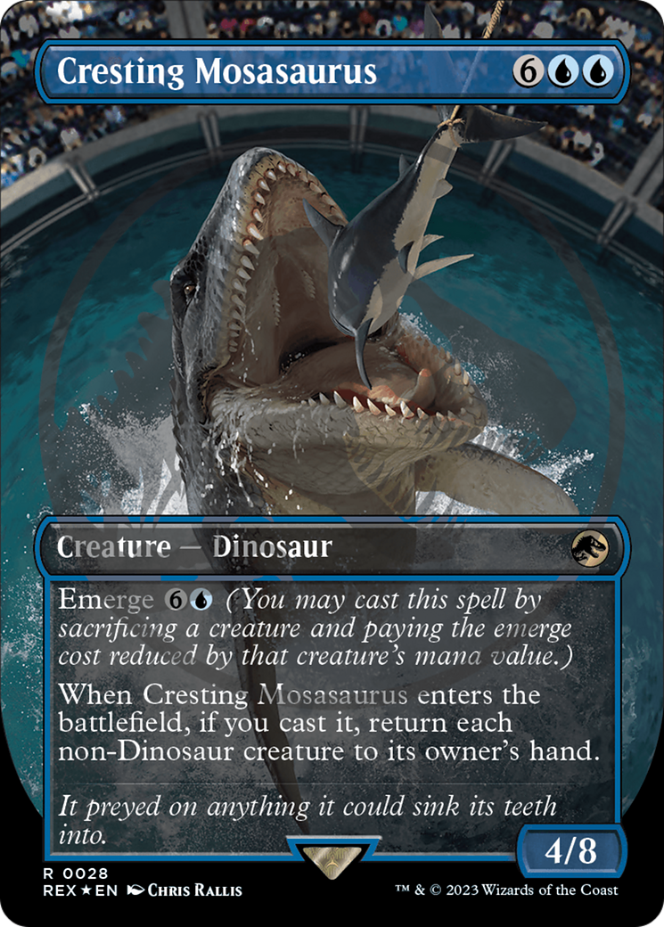 {T} Cresting Mosasaurus Emblem (Borderless) [Jurassic World Collection Tokens][TREX 028]