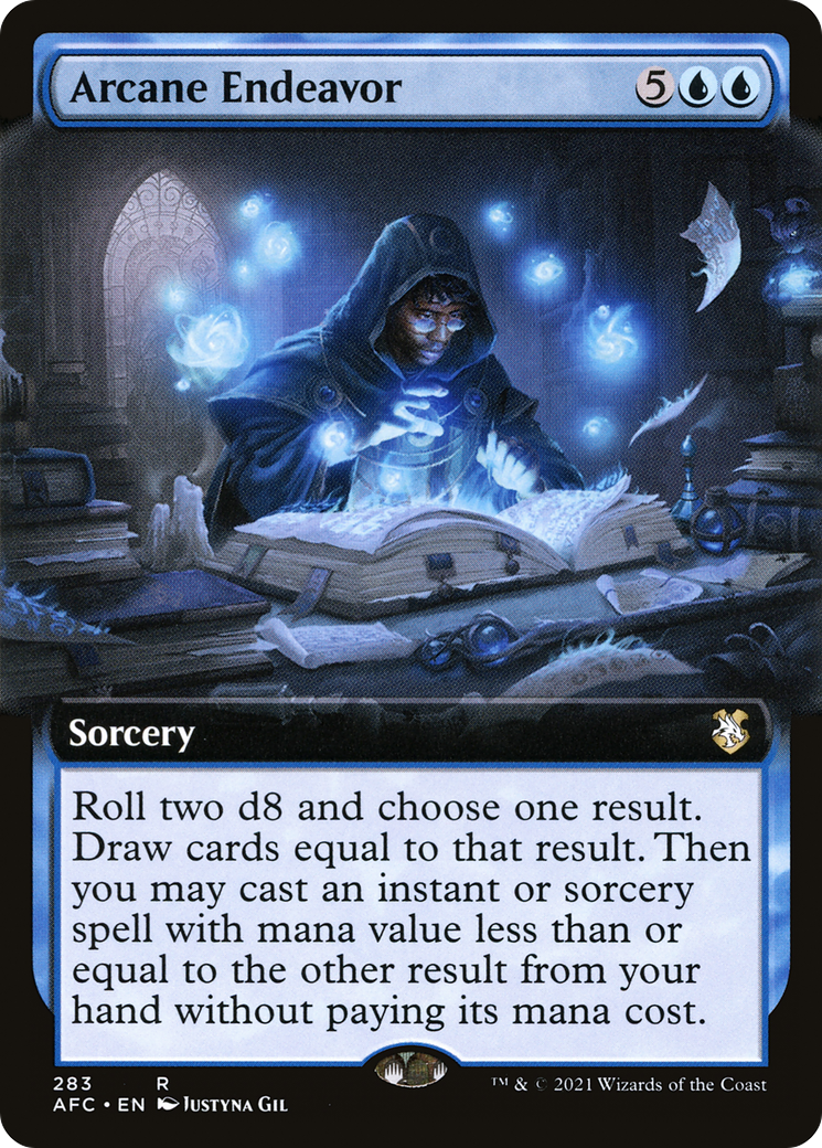 {R} Arcane Endeavor (Extended Art) [Dungeons & Dragons: Adventures in the Forgotten Realms Commander][AFC 283]