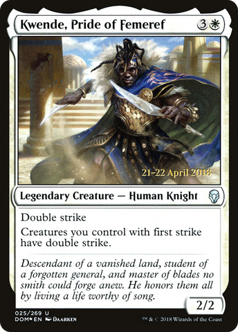 {C} Kwende, Pride of Femeref [Dominaria Prerelease Promos][PR DOM 025]