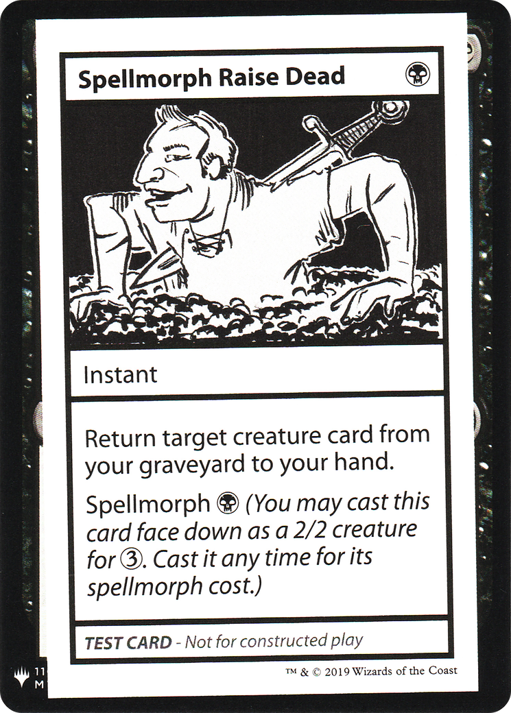 {R} Spellmorph Raise Dead [Mystery Booster Playtest Cards][CON CMB1 046]