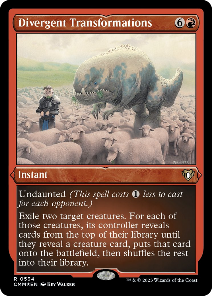{R} Divergent Transformations (Foil Etched) [Commander Masters][CMM 534]