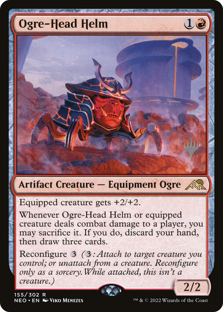 {R} Ogre-Head Helm (Promo Pack) [Kamigawa: Neon Dynasty Promos][PP NEO 155]
