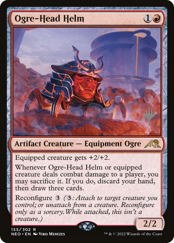 {R} Ogre-Head Helm (Promo Pack) [Kamigawa: Neon Dynasty Promos][PP NEO 155]
