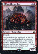 {R} Smoldering Egg // Ashmouth Dragon [Innistrad: Midnight Hunt Prerelease Promos][PR MID 159]