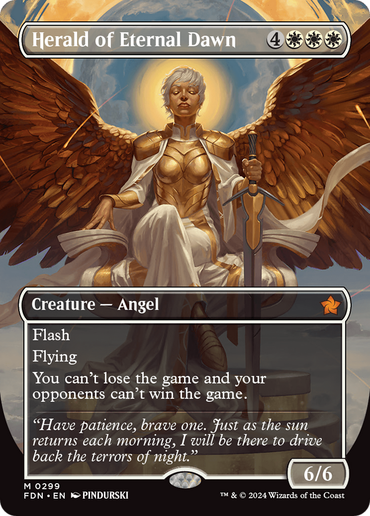 {@R} Herald of Eternal Dawn (Borderless) [Foundations][FDN 299]