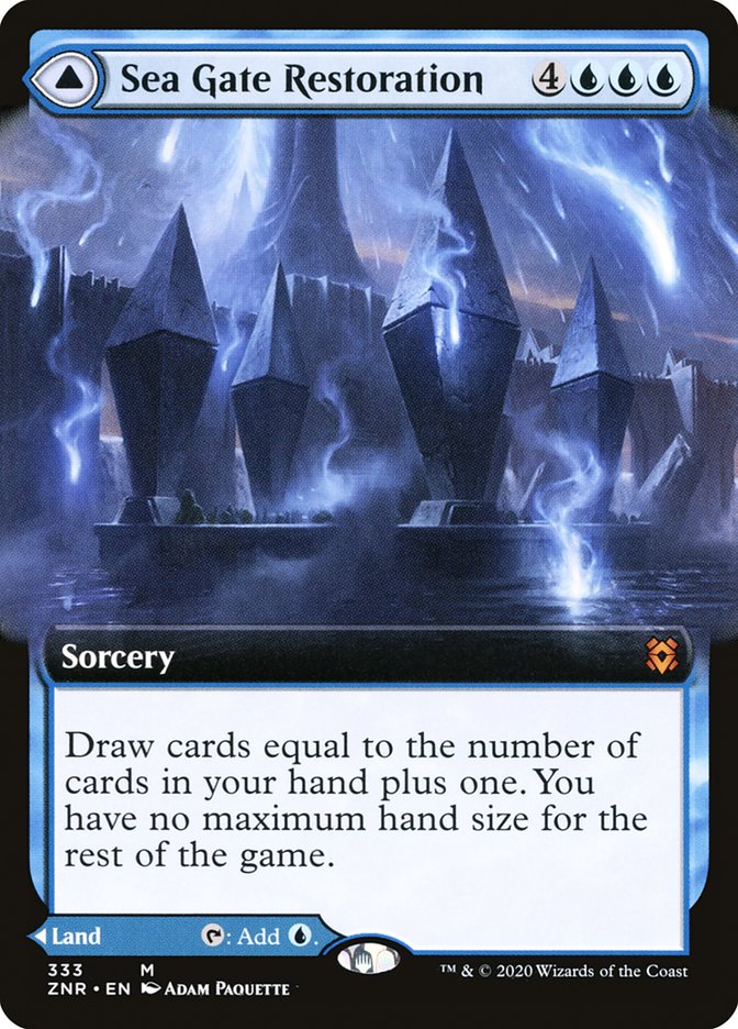 {R} Sea Gate Restoration // Sea Gate, Reborn (Extended Art) [Zendikar Rising][ZNR 333]