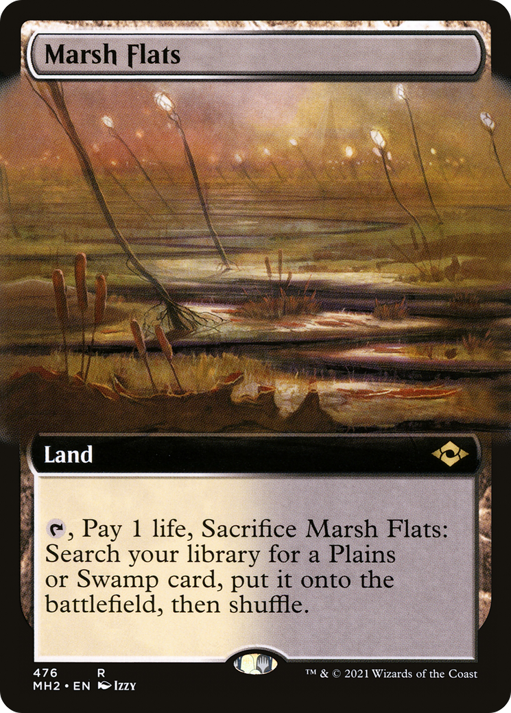 {R} Marsh Flats (Extended Art) (Foil): (Extended Art) [Modern Horizons 2] [MH2 476]