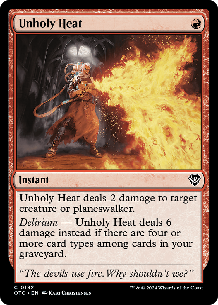 {C} Unholy Heat [Outlaws of Thunder Junction Commander][OTC 182]