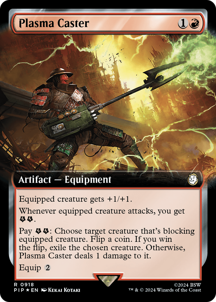 {R} Plasma Caster (Extended Art) (Surge Foil) [Fallout][PIP 918]