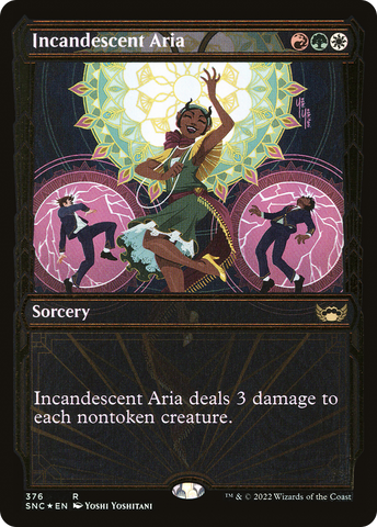 {R} Incandescent Aria (Showcase Golden Age Gilded Foil) [Streets of New Capenna][SNC 376]