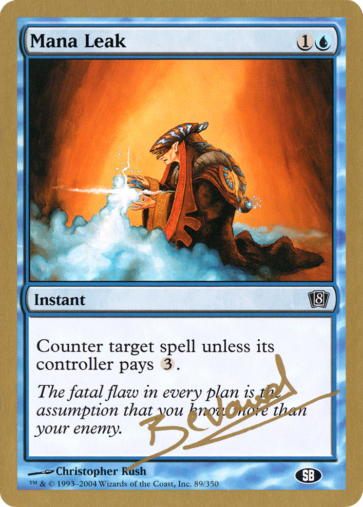 {C} Mana Leak (Manuel Bevand) (SB) [World Championship Decks 2004][GB WC04 MB89SB]