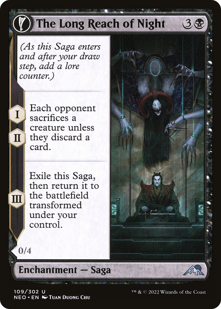 {C} The Long Reach of Night // Animus of Night's Reach [Kamigawa: Neon Dynasty][NEO 109]