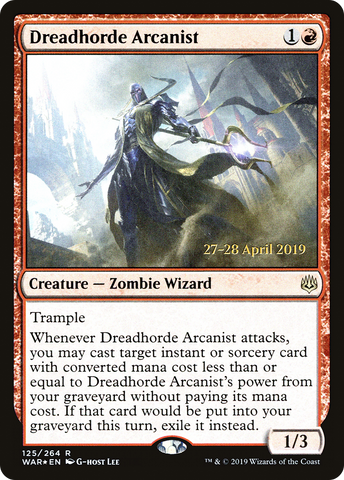 {R} Dreadhorde Arcanist [War of the Spark Prerelease Promos][PR WAR 125]