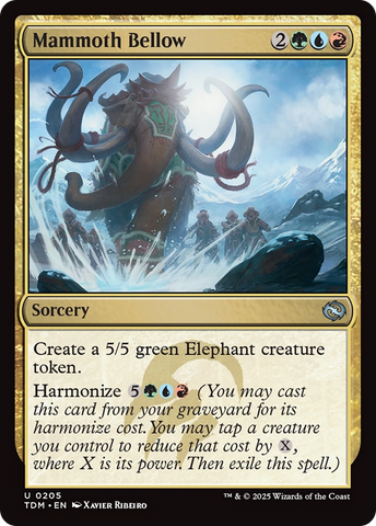 {@C} Mammoth Bellow [Tarkir: Dragonstorm][TDM 205]