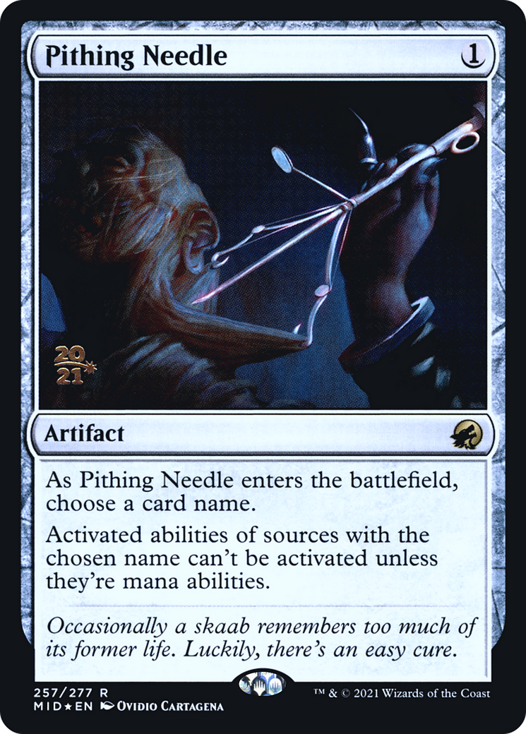 {R} Pithing Needle [Innistrad: Midnight Hunt Prerelease Promos][PR MID 257]