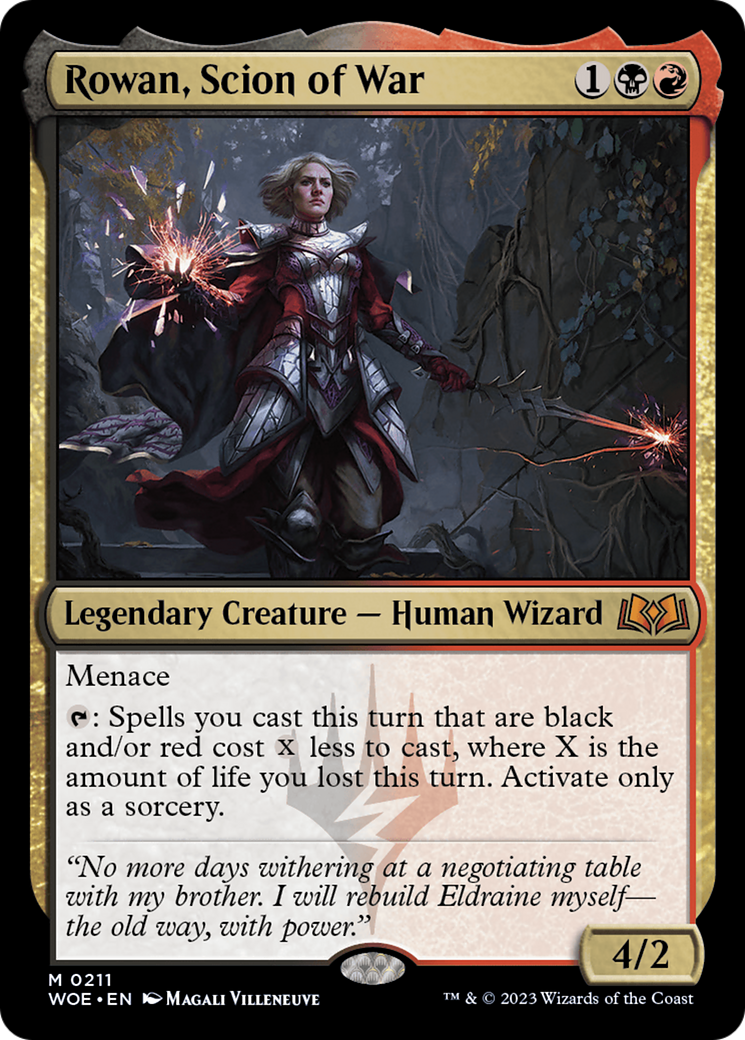 {@R} Rowan, Scion of War [Wilds of Eldraine][WOE 211]