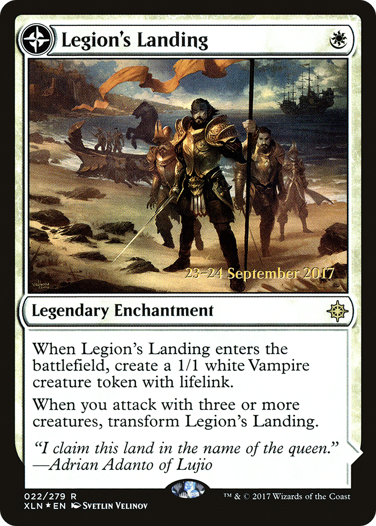 {R} Legion's Landing // Adanto, the First Fort [Ixalan Prerelease Promos][PR XLN 022]