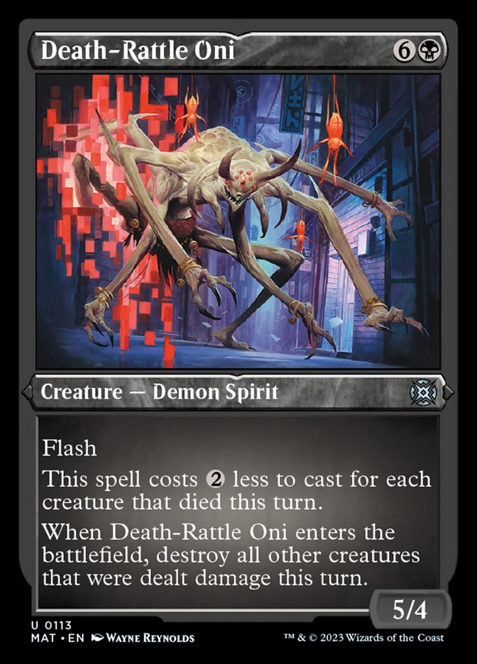 {C} Death-Rattle Oni (Foil Etched) [March of the Machine: The Aftermath][MAT 113]