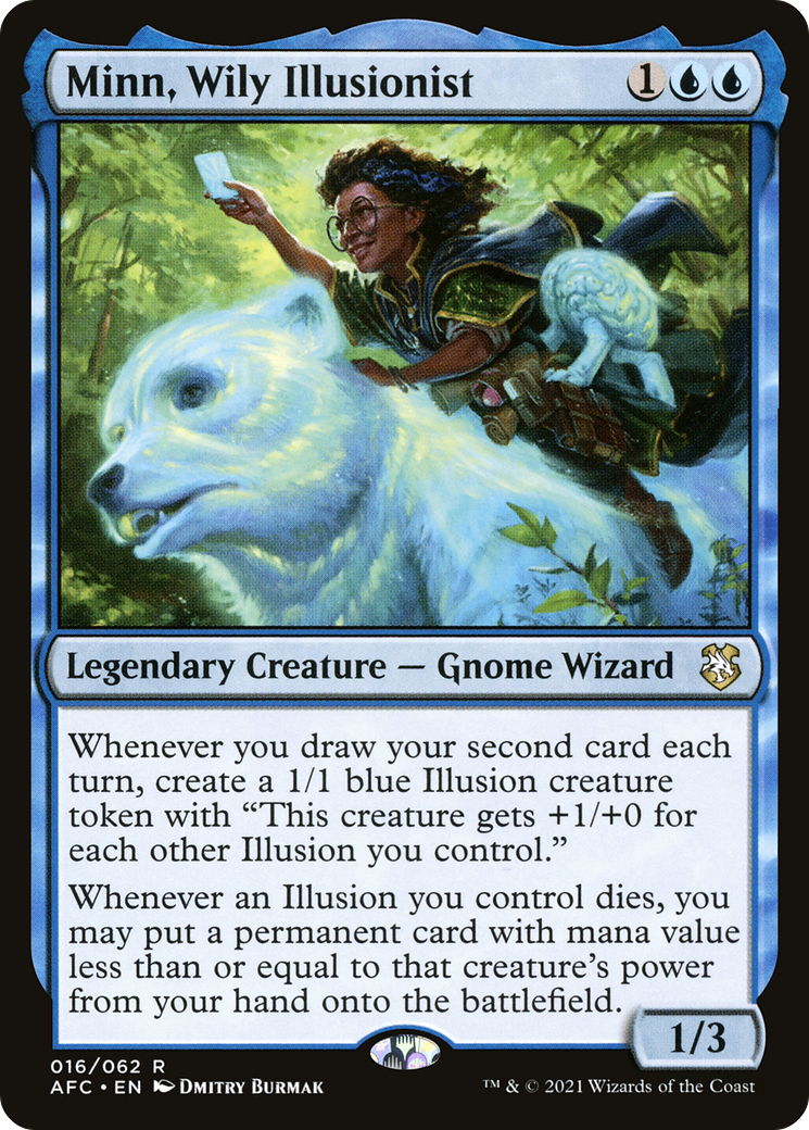 {R} Minn, Wily Illusionist [Dungeons & Dragons: Adventures in the Forgotten Realms Commander][AFC 016]