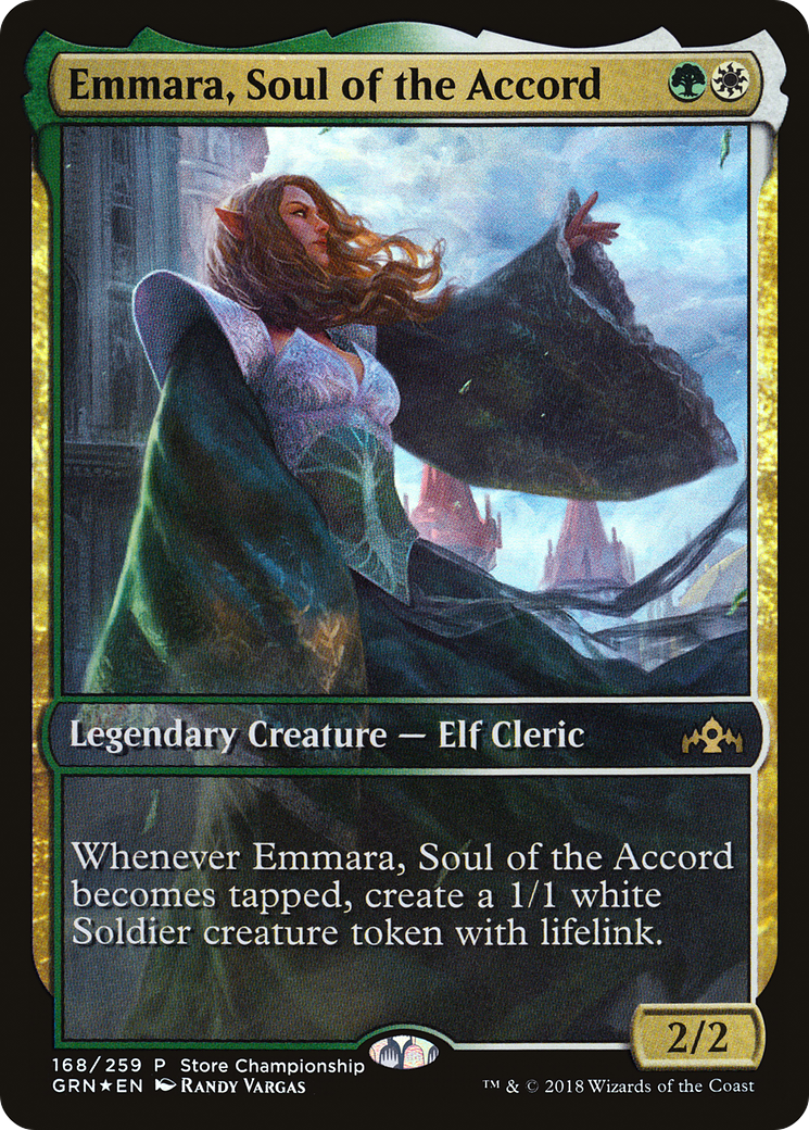 {R} Emmara, Soul of the Accord (Store Championship) [Guilds of Ravnica Promos][PA GRN 168] - Misty Mountain Games