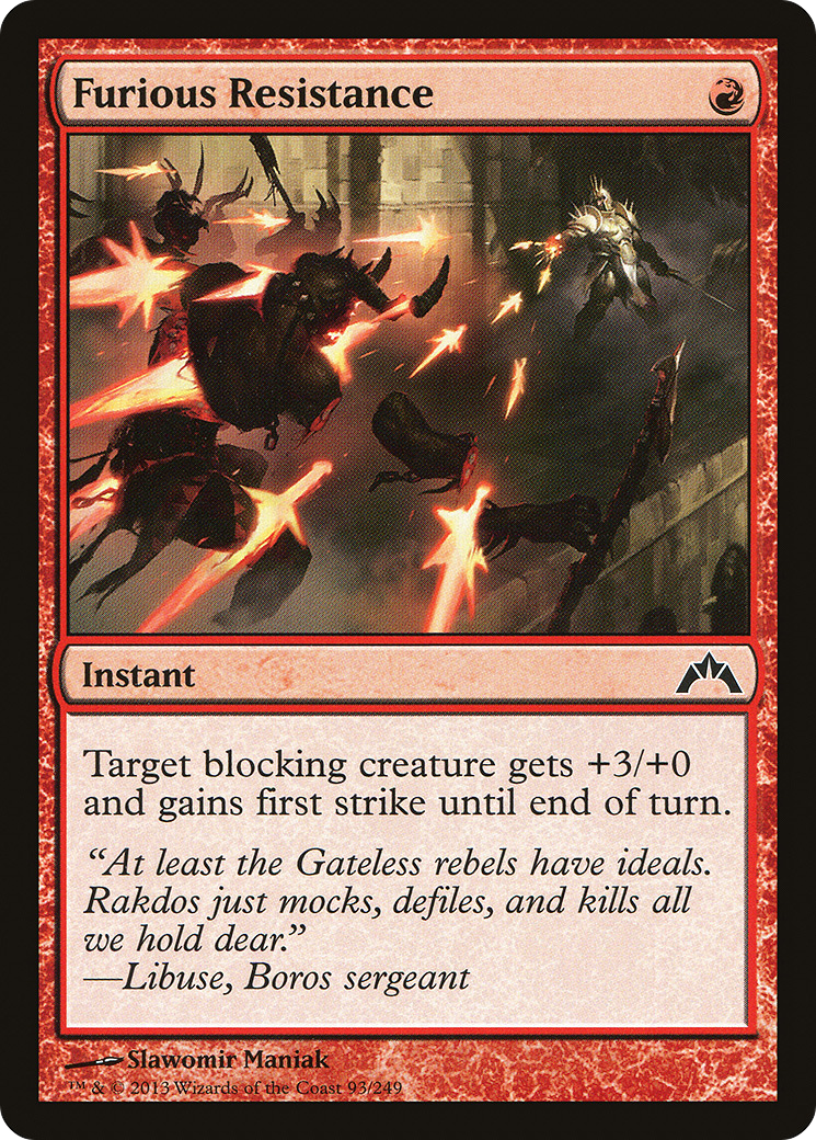 {C} Furious Resistance [Gatecrash][GTC 093]