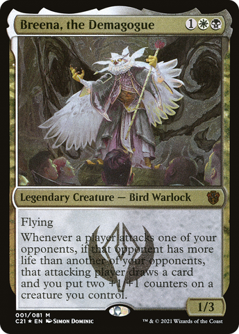 {T} Breena, the Demagogue (Display Commander) [Commander 2021][DC C21 001]