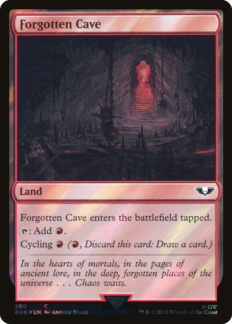 {C} Forgotten Cave (Surge Foil) [Universes Beyond: Warhammer 40,000][SF 40K 280]