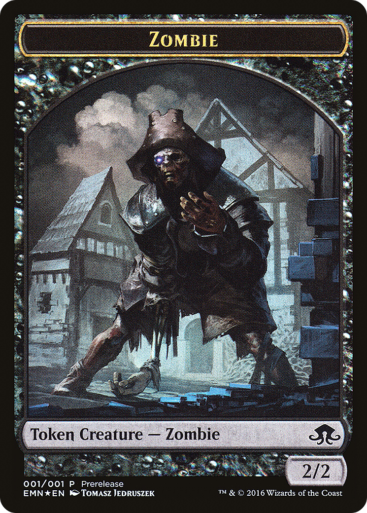 {C} Zombie // Zombie Double-sided Token [Eldritch Moon Prerelease Promos][PR TEMN 001]