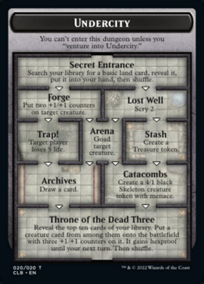 {T} The Initiative // Undercity Double-sided Token [Commander Legends: Battle for Baldur's Gate Tokens][TCLB 020]