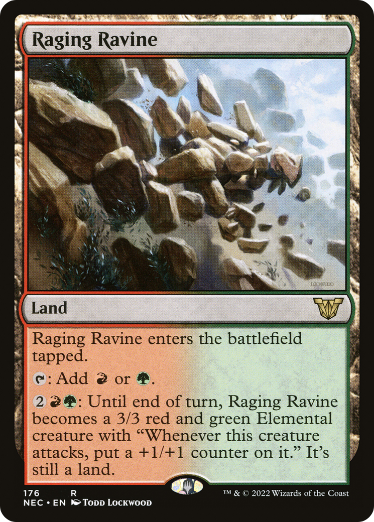 {R} Raging Ravine [Kamigawa: Neon Dynasty Commander][NEC 176]