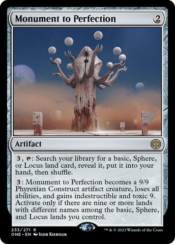 {R} Monument to Perfection (Promo Pack) [Phyrexia: All Will Be One Promos][PP ONE 233]
