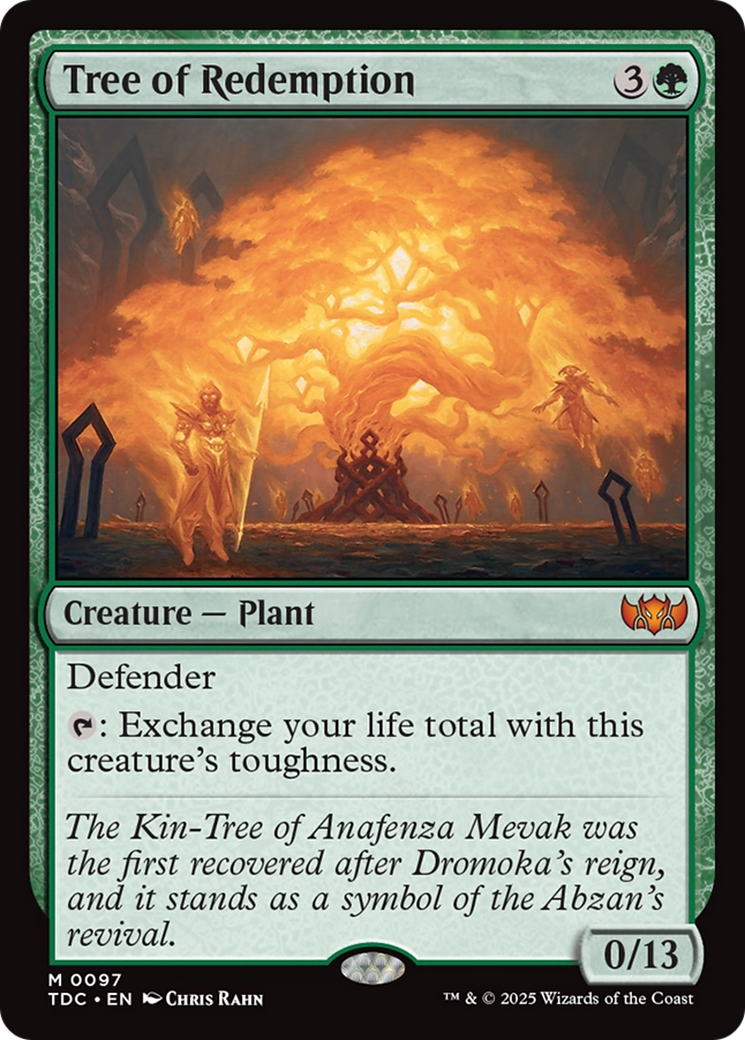 {R} Tree of Redemption [Tarkir: Dragonstorm Commander][TDC 097]