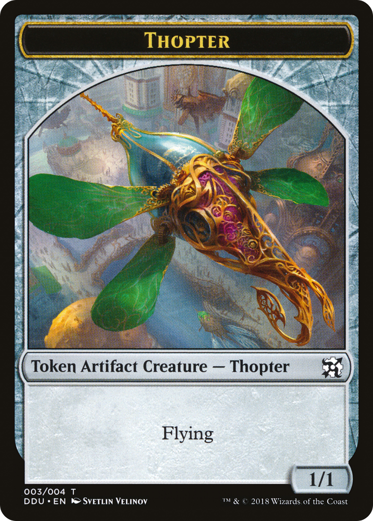 {T} Thopter Token (003/004) [Duel Decks: Elves vs. Inventors Tokens][TDDU 003]