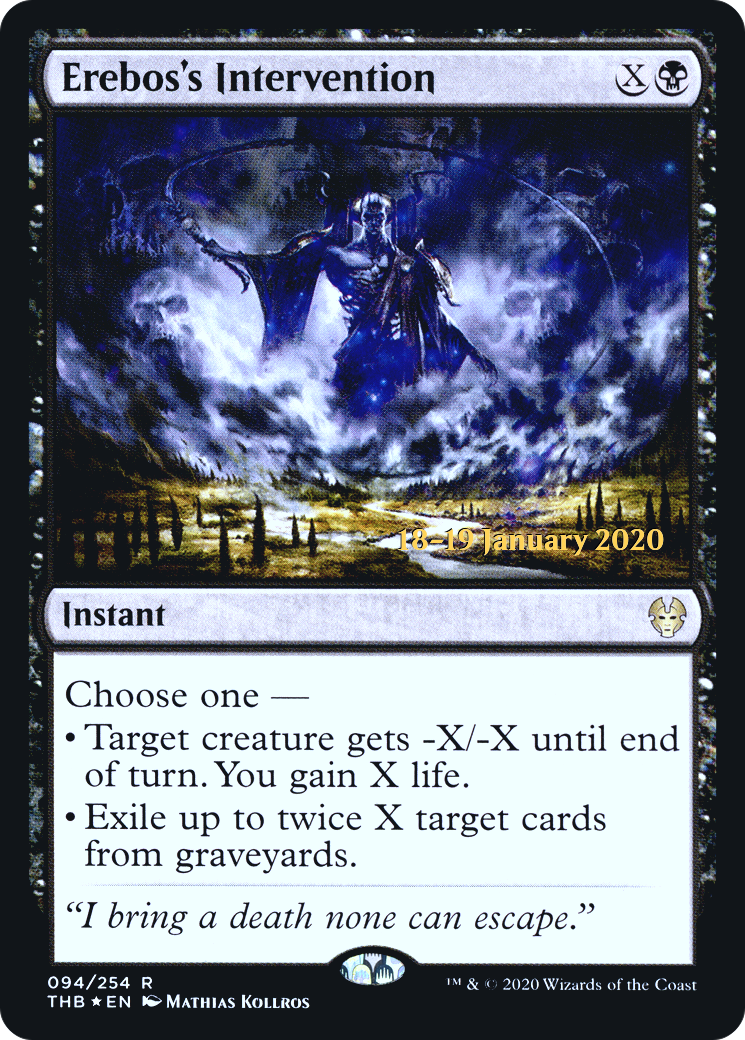 {R} Erebos's Intervention [Theros Beyond Death Prerelease Promos][PR THB 094]