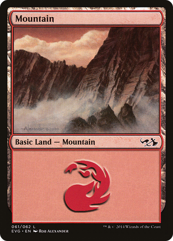 {B}[EVG 061] Mountain (61) (Elves vs. Goblins) [Duel Decks Anthology]