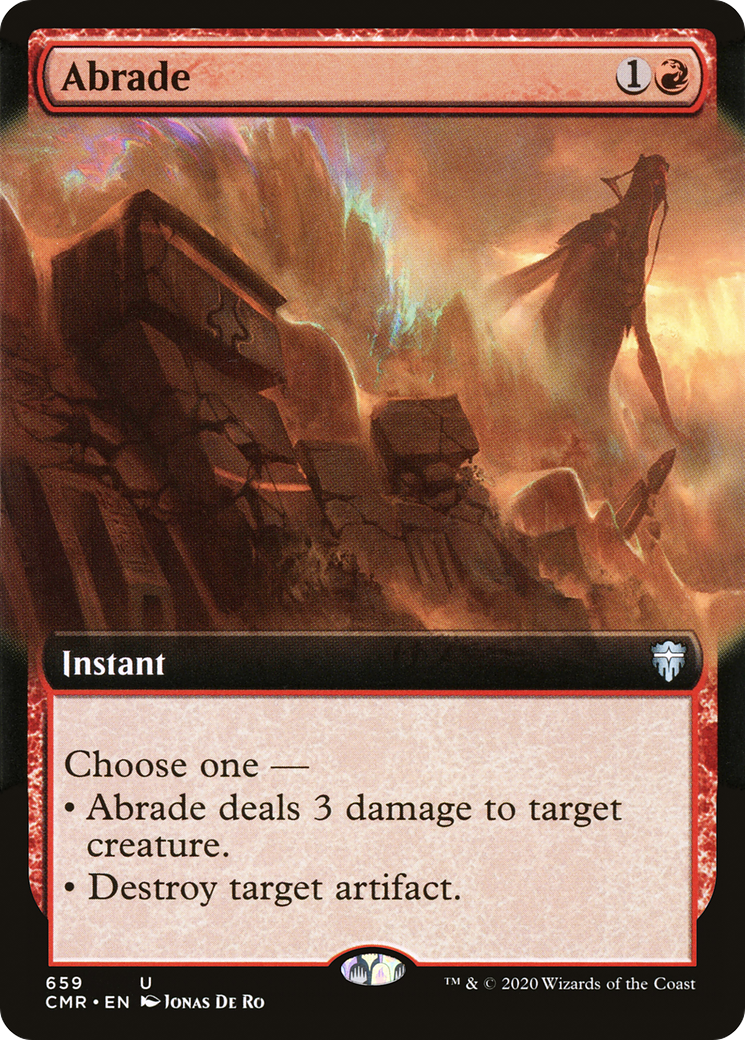 {C} Abrade (Extended Art) [Commander Legends][CMR 659]