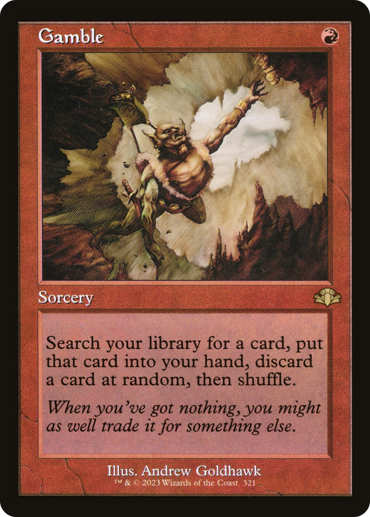 {R} Gamble (Retro) [Dominaria Remastered][DMR 321]